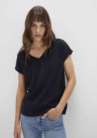 FEMEI - Mavi Tricou Negru Loose Femei