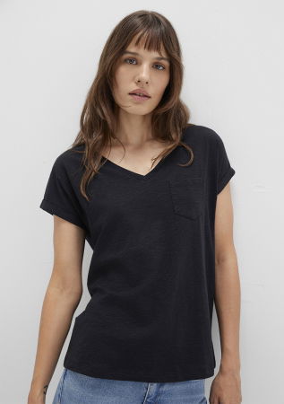 FEMEI - Mavi Tricou Negru Loose Femei