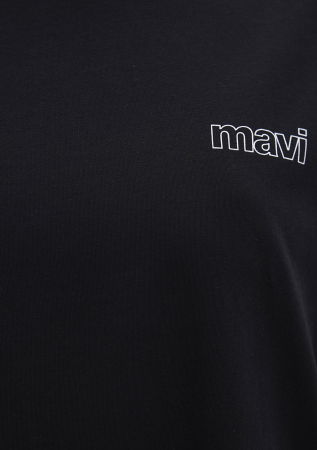 Mavi Tricou Negru Loose Femei [6]