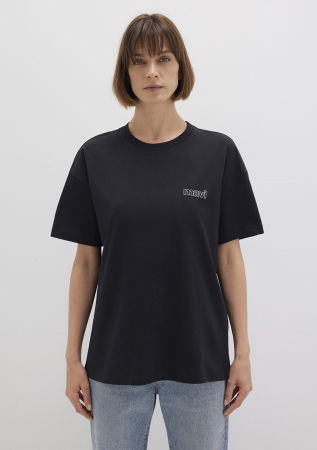Mavi Tricou Negru Loose Femei [3]