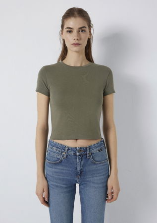 FEMEI - Tricou Verde Masliniu Femei