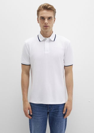 BARBATI - Mavi Tricou Polo Alb  Barbati