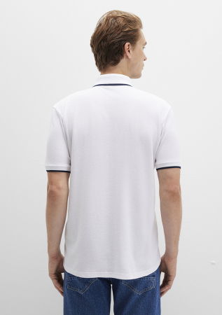 BARBATI - Mavi Tricou Polo Alb  Barbati