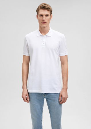 BARBATI - Mavi Tricou Polo Alb  Barbati