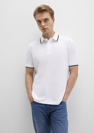 Tricouri si Polo - Mavi Tricou Polo Alb  Barbati