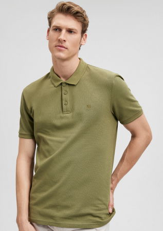 BARBATI - Mavi Tricou Polo Verde Masliniu Slim Barbati