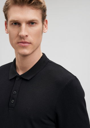 BARBATI - Mavi Tricou Polo Negru  Barbati