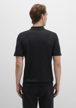 BARBATI - Mavi Tricou Polo Negru  Barbati