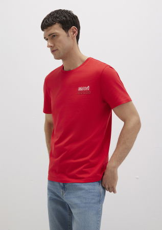 BARBATI - Mavi Tricou Rosu Slim Barbati
