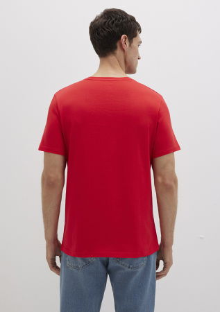 BARBATI - Mavi Tricou Rosu Slim Barbati