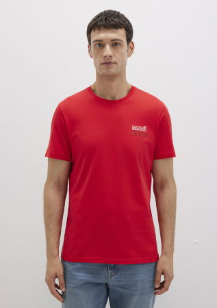 BARBATI - Mavi Tricou Rosu Slim Barbati