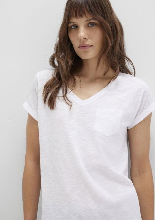 FEMEI - Mavi Tricou Alb Loose Femei