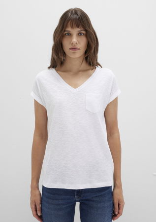 FEMEI - Mavi Tricou Alb Loose Femei