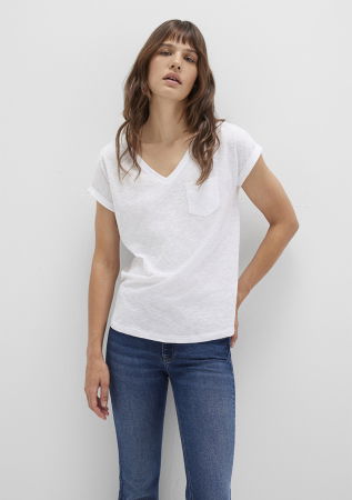 FEMEI - Mavi Tricou Alb Loose Femei