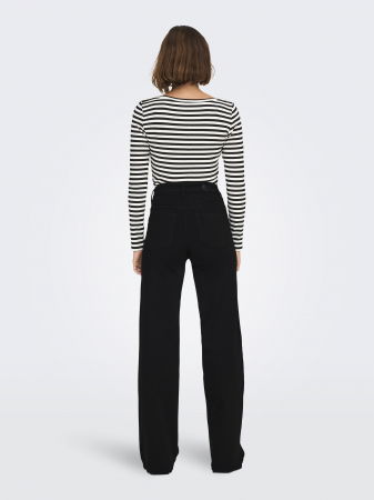 ЖЕНЩИНЫ - Only Джинсы Black Denim Bottom Wide