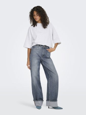 ЖЕНЩИНЫ - Only Джинсы Blue Grey Denim Bottom Wide