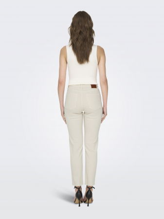 JEANS - Only Blugi Bej EMILY Straight Femei