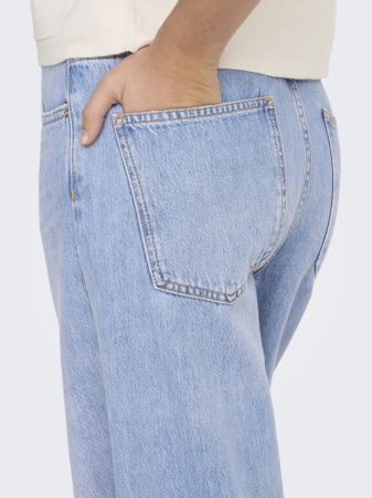 JEANS - Only Blugi Albastri FRANKIE Barrel Femei