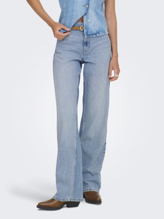 JEANS - Only Blugi Albastri MADDIE Wide Leg Femei