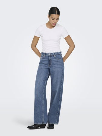 JEANS - Only Blugi Albastri SILKY Wide Leg Femei