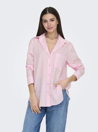 Рубашки - Женская Рубашка Фуксия Розовая