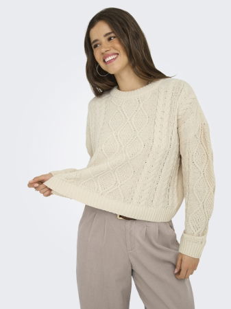 Pulovere si Cardigane - Only Pulover Crem  Femei