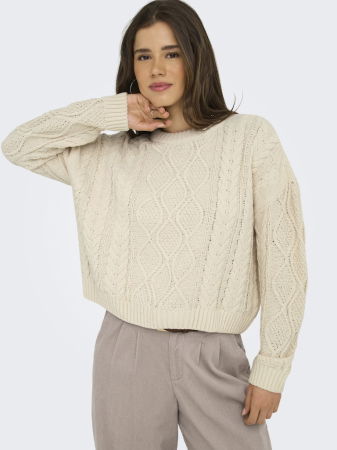 Pulovere si Cardigane - Only Pulover Crem  Femei