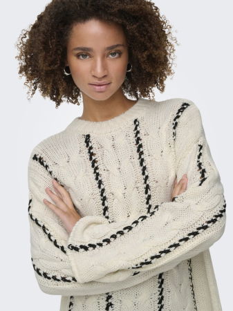 FEMEI - Only Pulover Crem  Femei