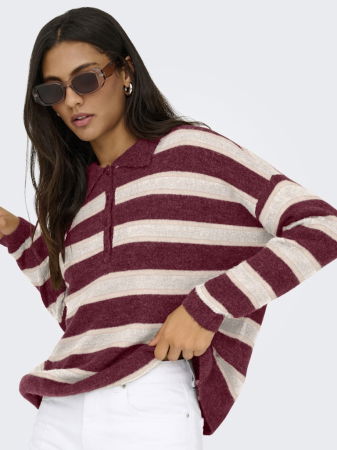 Only Pulover Rosu Visiniu  Femei [2]