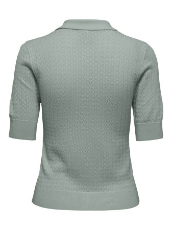 Свитера и Кардиганы - Женский Свитер С Коротким Рукавом Светло-Серый Slim