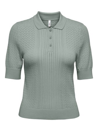 Свитера и Кардиганы - Женский Свитер С Коротким Рукавом Светло-Серый Slim