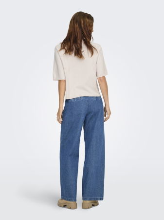 FEMEI - Only Pulover Cu Maneca Scurta Roz Deschis  Femei