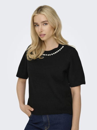 Pulovere si Cardigane - Only Pulover Cu Maneca Scurta Negru  Femei