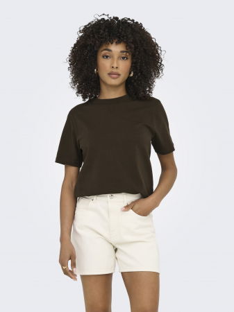 ОДЕЖДА - Only Женская Футболка Темно-Коричневая 