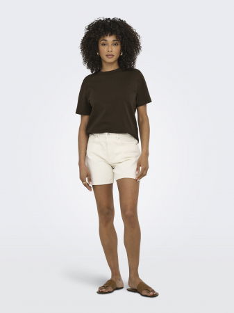 ОДЕЖДА - Only Женская Футболка Темно-Коричневая 