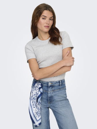 FEMEI - Only Tricou Gri Deschis Regular Femei