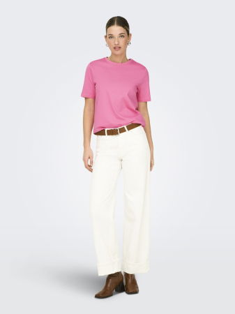 ЖЕНЩИНЫ - Only Женская Футболка Фуксия Розовая Regular