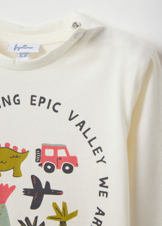 Baieti 9-36 LUNI - OVS Kids Bluza Alba Baieti 9-36 Luni