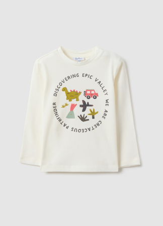 Baieti 9-36 LUNI - OVS Kids Bluza Alba Baieti 9-36 Luni