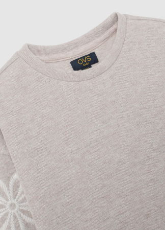 Fetite 3-10 ANI - OVS Kids Bluza Beige Melange Fete 3-10 Ani