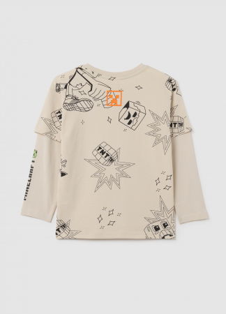 BAIETI - OVS Kids Bluza Bej Baieti 3-10 Ani