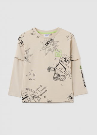 BAIETI - OVS Kids Bluza Bej Baieti 3-10 Ani