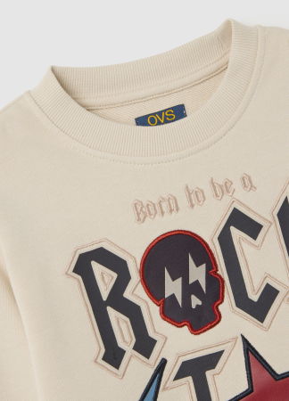 Baieti 3-10 ANI - OVS Kids Bluza Bej Baieti 3-10 Ani