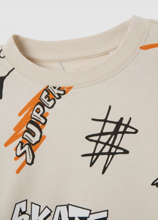 BAIETI - OVS Kids Bluza Bej Baieti 3-10 Ani