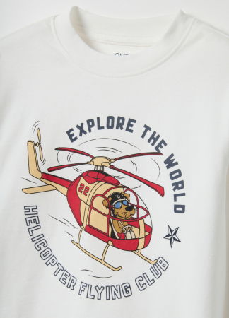 BAIETI - OVS Kids Bluza Blanc De Blanc Baieti 3-10 Ani