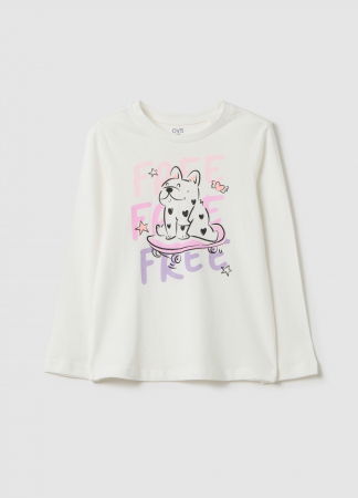 Fetite 3-10 ANI - OVS Kids Bluza Blanc De Blanc Fete 3-10 Ani