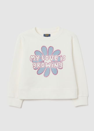 Fetite 3-10 ANI - OVS Kids Bluza Blanc De Blanc Fete 3-10 Ani