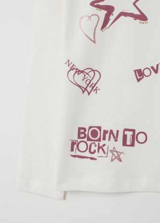 Fetite 3-10 ANI - OVS Kids Bluza Blanc De Blanc Fete 3-10 Ani