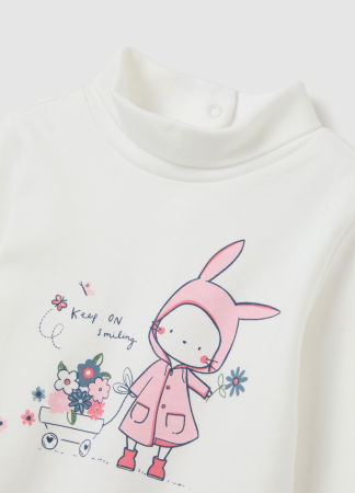 Толстовки - OVS Kids Свитшот На Молнии Для Девочек White Alyssum 9-36 Месяцев