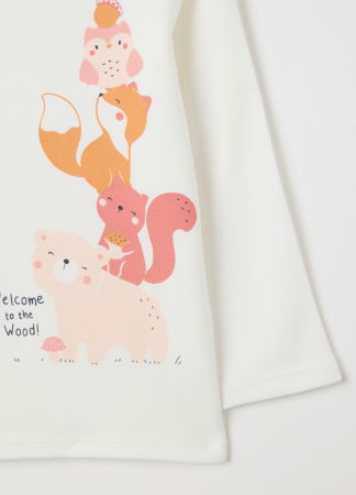 OVS Kids Свитшот На Молнии Для Девочек White Alyssum 9-36 Месяцев [2]